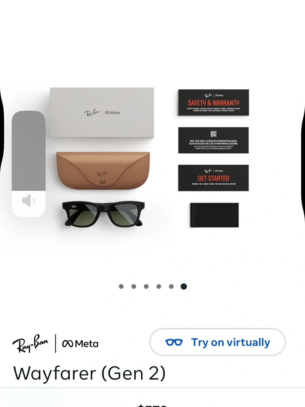 Ray-Ban meta gen 2 Black Frame Sunglasses with G15 Lenses